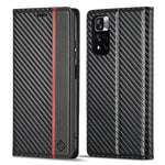 LC.IMEEKE Custodia per telefono in pelle con vibrazione in fibra di carbonio, For Xiaomi 11T / 11T Pro, For Xiaomi Mi 11 Lite, For Xiaomi Poco X4 Pro 5G, For Xiaomi Poco X3 NFC / Poco X3 Pro, For Xiaomi Redmi Note 11 Pro China                          ...