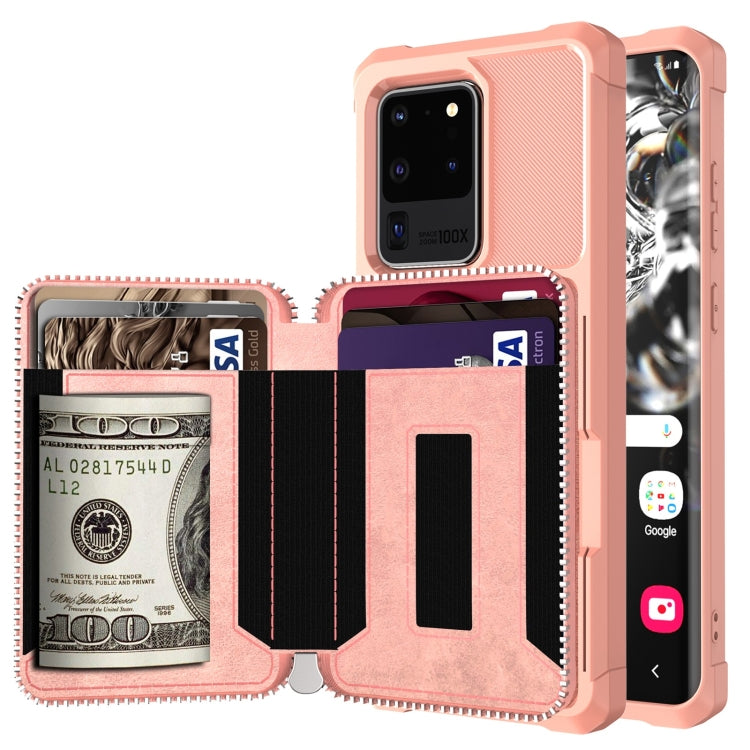 Custodia portafoglio in PU con cerniera per Galaxy Note10