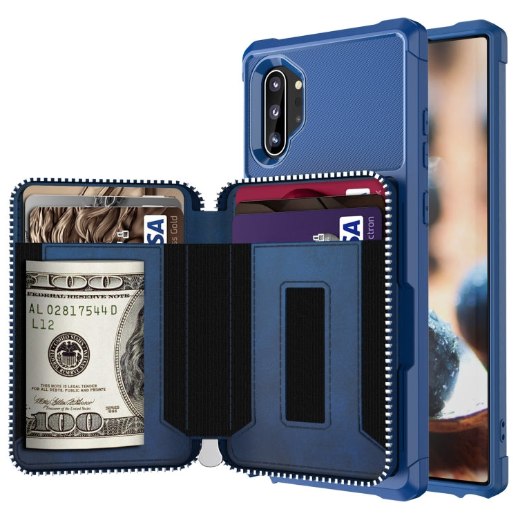 Custodia portafoglio in PU con cerniera per Galaxy Note10