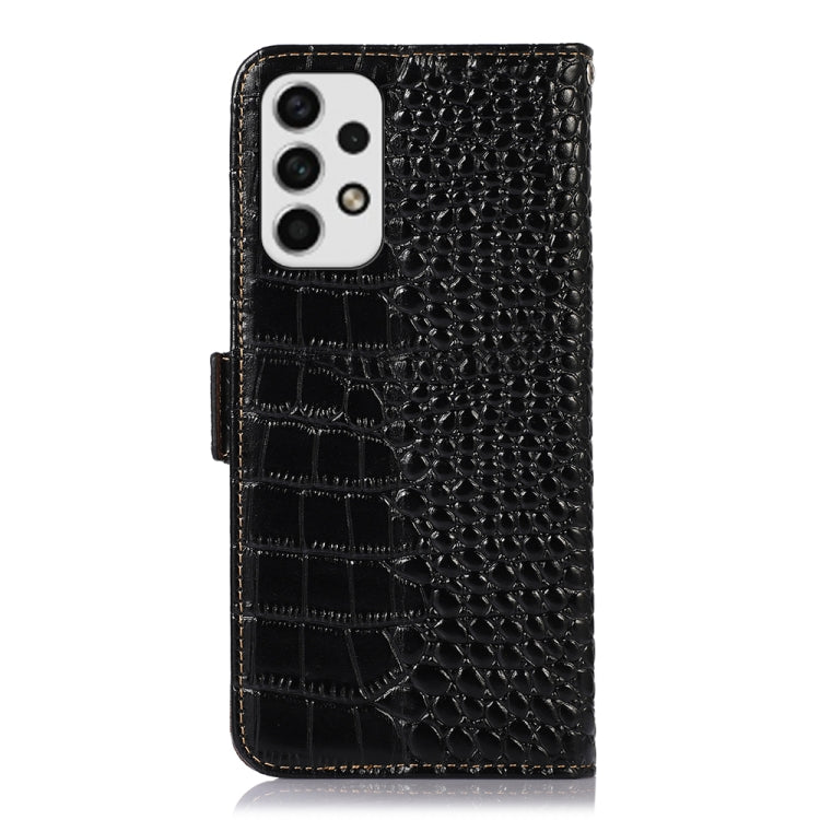 Custodia per telefono in pelle di vacchetta di coccodrillo, For Samsung Galaxy A23 4G, For Samsung Galaxy A33 5G, For Samsung Galaxy A53 5G, For Samsung Galaxy A73 5G