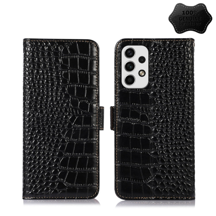 Custodia per telefono in pelle di vacchetta di coccodrillo, For Samsung Galaxy A23 4G, For Samsung Galaxy A33 5G, For Samsung Galaxy A53 5G, For Samsung Galaxy A73 5G