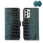 Custodia per telefono in pelle di vacchetta di coccodrillo, For Samsung Galaxy A23 4G, For Samsung Galaxy A33 5G, For Samsung Galaxy A53 5G, For Samsung Galaxy A73 5G