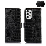 Custodia per telefono in pelle di vacchetta di coccodrillo, For Samsung Galaxy A23 4G, For Samsung Galaxy A33 5G, For Samsung Galaxy A53 5G, For Samsung Galaxy A73 5G