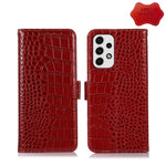Custodia per telefono in pelle di vacchetta di coccodrillo, For Samsung Galaxy A23 4G, For Samsung Galaxy A33 5G, For Samsung Galaxy A53 5G, For Samsung Galaxy A73 5G
