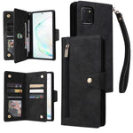 Rivetto Fibbia 9 carte Custodia per telefono in pelle a tre pieghe, For Samsung Galaxy Note10 Lite, For Samsung Galaxy Note10+, For Samsung Galaxy Note20 Ultra, For Samsung Galaxy S8