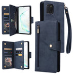 Rivetto Fibbia 9 carte Custodia per telefono in pelle a tre pieghe, For Samsung Galaxy Note10 Lite, For Samsung Galaxy Note10+, For Samsung Galaxy Note20 Ultra, For Samsung Galaxy S8