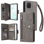 Rivetto Fibbia 9 carte Custodia per telefono in pelle a tre pieghe, For Samsung Galaxy Note10 Lite, For Samsung Galaxy Note10+, For Samsung Galaxy Note20 Ultra, For Samsung Galaxy S8