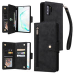 Rivetto Fibbia 9 carte Custodia per telefono in pelle a tre pieghe, For Samsung Galaxy Note10 Lite, For Samsung Galaxy Note10+, For Samsung Galaxy Note20 Ultra, For Samsung Galaxy S8