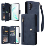 Rivetto Fibbia 9 carte Custodia per telefono in pelle a tre pieghe, For Samsung Galaxy Note10 Lite, For Samsung Galaxy Note10+, For Samsung Galaxy Note20 Ultra, For Samsung Galaxy S8