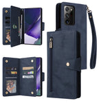 Rivetto Fibbia 9 carte Custodia per telefono in pelle a tre pieghe, For Samsung Galaxy Note10 Lite, For Samsung Galaxy Note10+, For Samsung Galaxy Note20 Ultra, For Samsung Galaxy S8