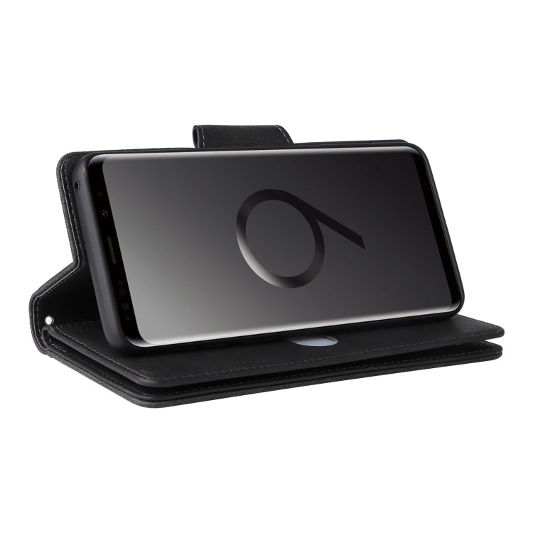 Rivetto Fibbia 9 carte Custodia per telefono in pelle a tre pieghe, For Samsung Galaxy S9, For Samsung Galaxy S9+, For Samsung Galaxy S10, For Samsung Galaxy S10 Lite 2020