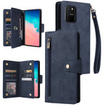 Rivetto Fibbia 9 carte Custodia per telefono in pelle a tre pieghe, For Samsung Galaxy S9, For Samsung Galaxy S9+, For Samsung Galaxy S10, For Samsung Galaxy S10 Lite 2020