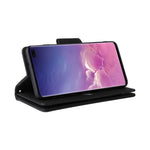 Rivetto Fibbia 9 carte Custodia per telefono in pelle a tre pieghe, For Samsung Galaxy S10+, For Samsung Galaxy S10e, For Samsung Galaxy S20, For Samsung Galaxy S20 FE 5G