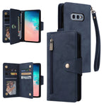 Rivetto Fibbia 9 carte Custodia per telefono in pelle a tre pieghe, For Samsung Galaxy S10+, For Samsung Galaxy S10e, For Samsung Galaxy S20, For Samsung Galaxy S20 FE 5G