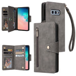 Rivetto Fibbia 9 carte Custodia per telefono in pelle a tre pieghe, For Samsung Galaxy S10+, For Samsung Galaxy S10e, For Samsung Galaxy S20, For Samsung Galaxy S20 FE 5G