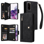 Rivetto Fibbia 9 carte Custodia per telefono in pelle a tre pieghe, For Samsung Galaxy S10+, For Samsung Galaxy S10e, For Samsung Galaxy S20, For Samsung Galaxy S20 FE 5G