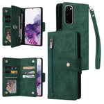 Rivetto Fibbia 9 carte Custodia per telefono in pelle a tre pieghe, For Samsung Galaxy S10+, For Samsung Galaxy S10e, For Samsung Galaxy S20, For Samsung Galaxy S20 FE 5G