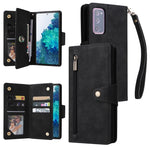 Rivetto Fibbia 9 carte Custodia per telefono in pelle a tre pieghe, For Samsung Galaxy S10+, For Samsung Galaxy S10e, For Samsung Galaxy S20, For Samsung Galaxy S20 FE 5G