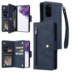 Rivetto Fibbia 9 carte Custodia per telefono in pelle a tre pieghe, For Samsung Galaxy S20+, For Samsung Galaxy S21 5G, For Samsung Galaxy S21 FE 5G, For Samsung Galaxy S21+