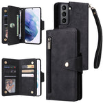 Rivetto Fibbia 9 carte Custodia per telefono in pelle a tre pieghe, For Samsung Galaxy S20+, For Samsung Galaxy S21 5G, For Samsung Galaxy S21 FE 5G, For Samsung Galaxy S21+