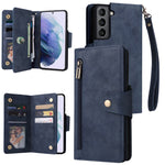 Rivetto Fibbia 9 carte Custodia per telefono in pelle a tre pieghe, For Samsung Galaxy S20+, For Samsung Galaxy S21 5G, For Samsung Galaxy S21 FE 5G, For Samsung Galaxy S21+