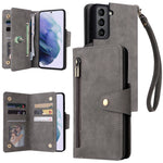 Rivetto Fibbia 9 carte Custodia per telefono in pelle a tre pieghe, For Samsung Galaxy S20+, For Samsung Galaxy S21 5G, For Samsung Galaxy S21 FE 5G, For Samsung Galaxy S21+