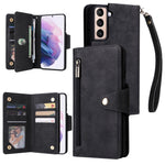 Rivetto Fibbia 9 carte Custodia per telefono in pelle a tre pieghe, For Samsung Galaxy S20+, For Samsung Galaxy S21 5G, For Samsung Galaxy S21 FE 5G, For Samsung Galaxy S21+