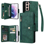 Rivetto Fibbia 9 carte Custodia per telefono in pelle a tre pieghe, For Samsung Galaxy S20+, For Samsung Galaxy S21 5G, For Samsung Galaxy S21 FE 5G, For Samsung Galaxy S21+