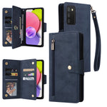 Rivetto Fibbia 9 carte Custodia per telefono in pelle a tre pieghe, For Samsung Galaxy A02, For Samsung Galaxy A03S 166mm, For Samsung Galaxy A10, For Samsung Galaxy A10s