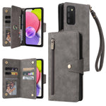 Rivetto Fibbia 9 carte Custodia per telefono in pelle a tre pieghe, For Samsung Galaxy A02, For Samsung Galaxy A03S 166mm, For Samsung Galaxy A10, For Samsung Galaxy A10s