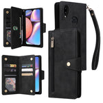 Rivetto Fibbia 9 carte Custodia per telefono in pelle a tre pieghe, For Samsung Galaxy A02, For Samsung Galaxy A03S 166mm, For Samsung Galaxy A10, For Samsung Galaxy A10s