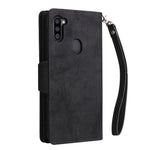 Rivetto Fibbia 9 carte Custodia per telefono in pelle a tre pieghe, For Samsung Galaxy A11 EU Version, For Samsung Galaxy A12 5G, For Samsung Galaxy A13 5G, For Samsung Galaxy A20