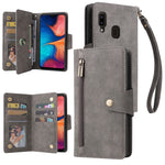 Rivetto Fibbia 9 carte Custodia per telefono in pelle a tre pieghe, For Samsung Galaxy A11 EU Version, For Samsung Galaxy A12 5G, For Samsung Galaxy A13 5G, For Samsung Galaxy A20