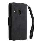 Rivetto Fibbia 9 carte Custodia per telefono in pelle a tre pieghe, For Samsung Galaxy A20E, For Samsung Galaxy A20S, For Samsung Galaxy A21 EU Version, For Samsung Galaxy A21S