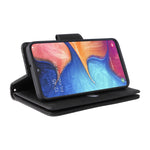 Rivetto Fibbia 9 carte Custodia per telefono in pelle a tre pieghe, For Samsung Galaxy A20E, For Samsung Galaxy A20S, For Samsung Galaxy A21 EU Version, For Samsung Galaxy A21S