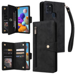 Rivetto Fibbia 9 carte Custodia per telefono in pelle a tre pieghe, For Samsung Galaxy A20E, For Samsung Galaxy A20S, For Samsung Galaxy A21 EU Version, For Samsung Galaxy A21S