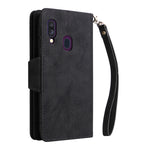 Rivetto Fibbia 9 carte Custodia per telefono in pelle a tre pieghe, For Samsung Galaxy A40, For Samsung Galaxy A42 5G, For Samsung Galaxy A51, For Samsung Galaxy A51 5G