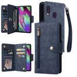 Rivetto Fibbia 9 carte Custodia per telefono in pelle a tre pieghe, For Samsung Galaxy A40, For Samsung Galaxy A42 5G, For Samsung Galaxy A51, For Samsung Galaxy A51 5G