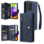 Rivetto Fibbia 9 carte Custodia per telefono in pelle a tre pieghe, For Samsung Galaxy A52 5G, For Samsung Galaxy A70/A70S, For Samsung Galaxy A71, For Samsung Galaxy A71 5G