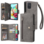 Rivetto Fibbia 9 carte Custodia per telefono in pelle a tre pieghe, For Samsung Galaxy A52 5G, For Samsung Galaxy A70/A70S, For Samsung Galaxy A71, For Samsung Galaxy A71 5G