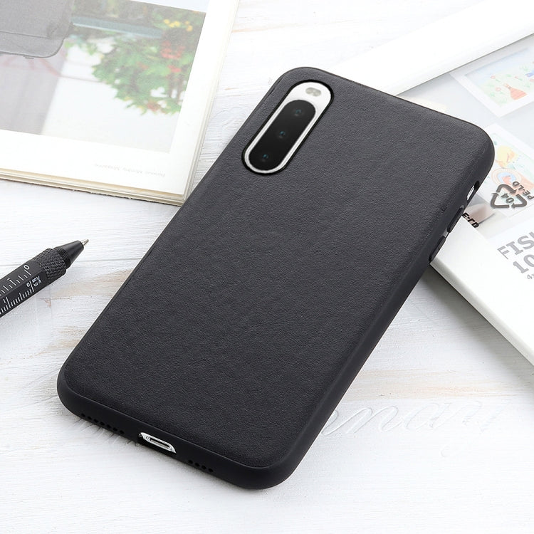 Custodia per telefono in pelle con trama di pecora, For Sony Xperia 10 IV, For Sony Xperia Ace III