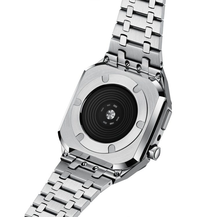 Cinturino in metallo rovere integrato + custodia per orologio per Apple Watch Series, For Apple Watch Series 6&SE&5&4 44mm