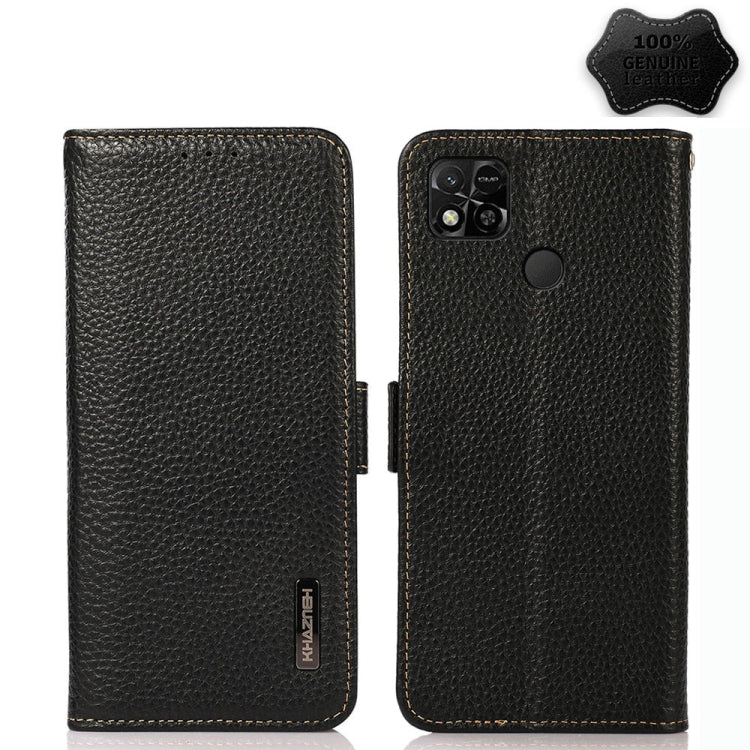 KHAZNEH Custodia per telefono RFID in vera pelle Litchi magnetica laterale, For Xiaomi Redmi 10A, For Sony Xperia Ace III, For Kyocera Android One S9, For Samsung Galaxy F23 / M23