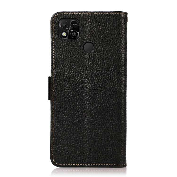 KHAZNEH Custodia per telefono RFID in vera pelle Litchi magnetica laterale, For Xiaomi Redmi 10A, For Sony Xperia Ace III, For Kyocera Android One S9, For Samsung Galaxy F23 / M23