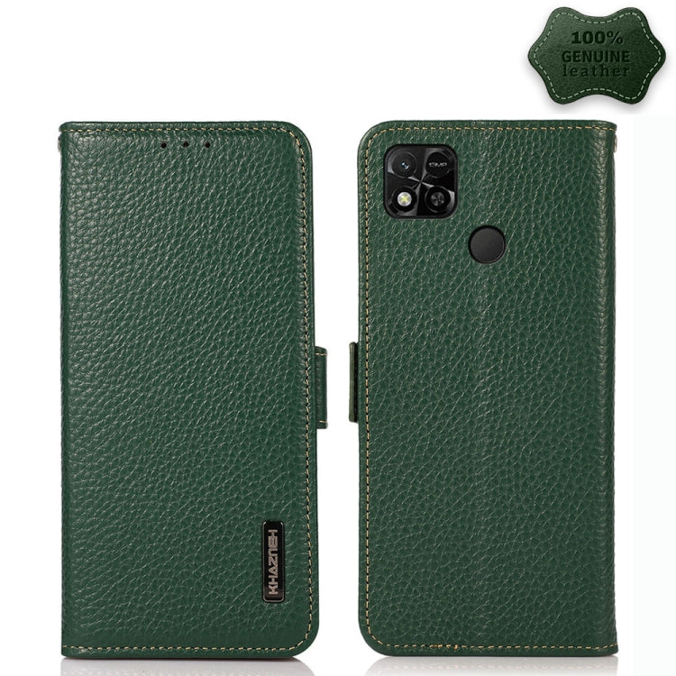 KHAZNEH Custodia per telefono RFID in vera pelle Litchi magnetica laterale, For Xiaomi Redmi 10A, For Sony Xperia Ace III, For Kyocera Android One S9, For Samsung Galaxy F23 / M23