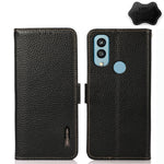 KHAZNEH Custodia per telefono RFID in vera pelle Litchi magnetica laterale, For Xiaomi Redmi 10A, For Sony Xperia Ace III, For Kyocera Android One S9, For Samsung Galaxy F23 / M23