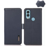 KHAZNEH Custodia per telefono RFID in vera pelle Litchi magnetica laterale, For Xiaomi Redmi 10A, For Sony Xperia Ace III, For Kyocera Android One S9, For Samsung Galaxy F23 / M23