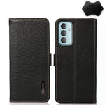 KHAZNEH Custodia per telefono RFID in vera pelle Litchi magnetica laterale, For Xiaomi Redmi 10A, For Sony Xperia Ace III, For Kyocera Android One S9, For Samsung Galaxy F23 / M23