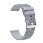 Cinturino per orologio in silicone con fibbia in argento butterato per Huawei Watch / Samsung Galaxy Watch, 20mm, 22mm