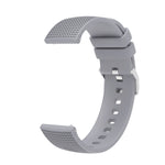 Cinturino per orologio in silicone con fibbia in argento butterato per Huawei Watch / Samsung Galaxy Watch, 20mm, 22mm